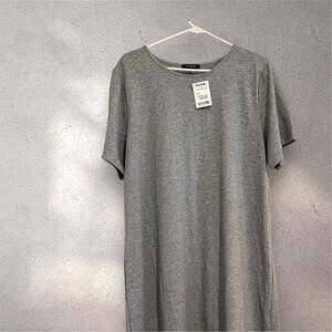 Botanique Women Knit Dress Size 2X Gray Short Sleeve NWT